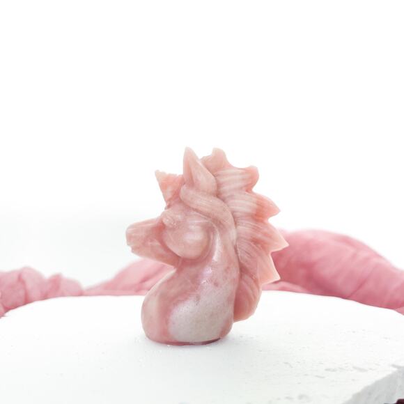 Pink Opal Unicorn Crystal Carving - Picture 6 of 8